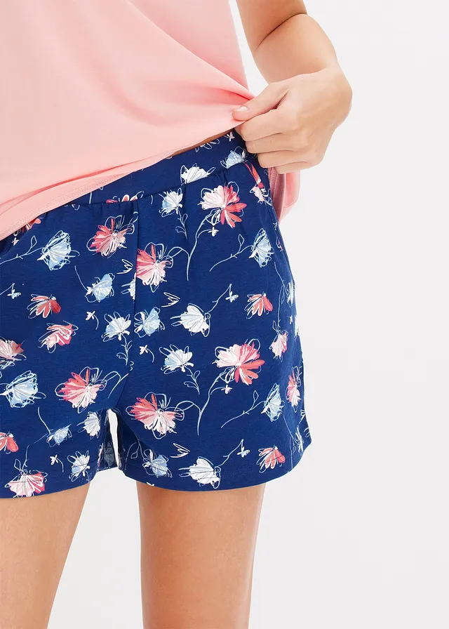 Shortama • soft roze-diepzeeblauw gebloemd • product-page.page-title-suffix