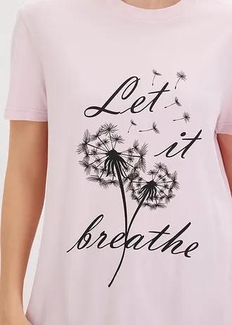 Shortama met korte legging, Kleur: poederlila/zwart gestippeld