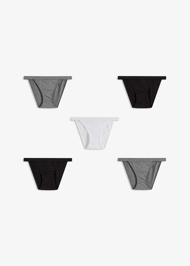 Chiloți tanga cu bumbac organic (5 perechi/set)