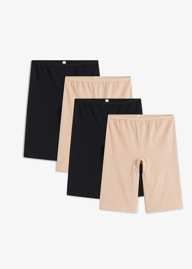 Chilot boxer lung de damă cu bumbac organic (set/4 buc.)