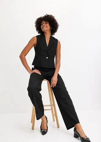 Marlene Dietrich broek met sierknopen • zwart • bonprix online shop