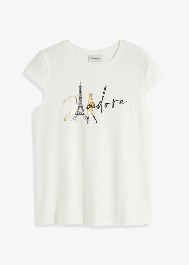Bluză tricot cu imprimeu Paris