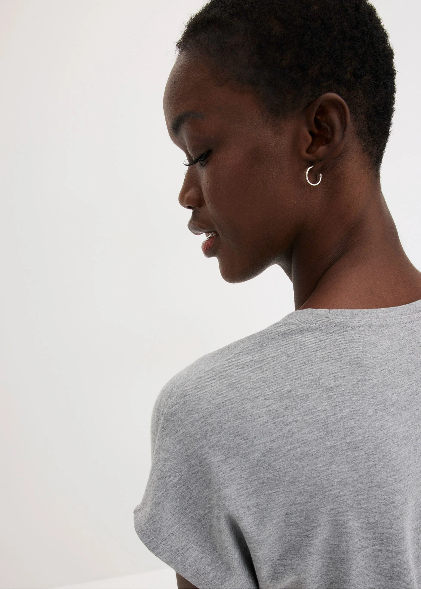 Shirt met pailletten • grijs gemêleerd • bonprix online shop