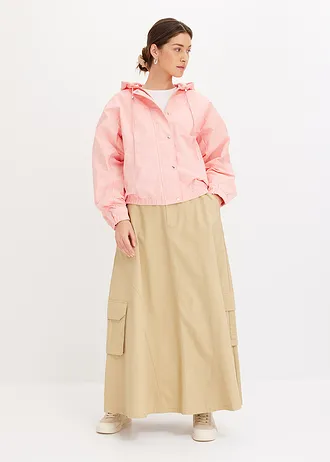 Oversize bluzon, barva: jemně růžová