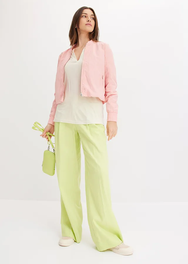 Blouson court et doux, Couleur: rose dragée