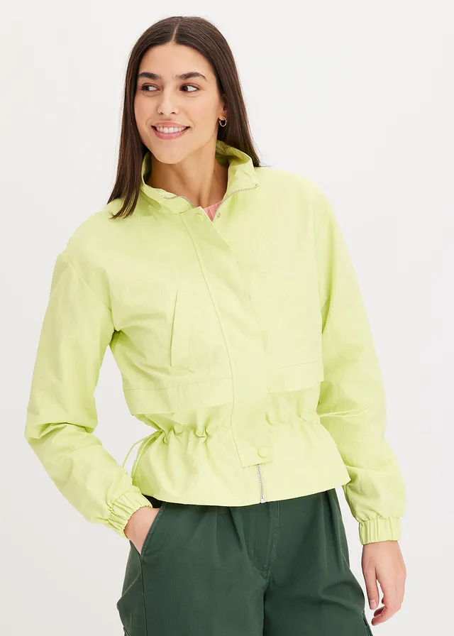 Korte jas met koordje in de taille • mintgroen • product-page.page-title-suffix