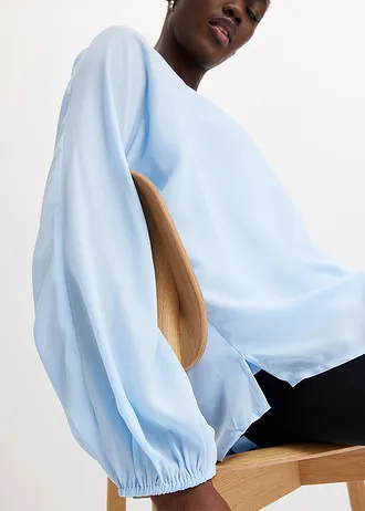 Chiffon tuniek met strass • lichtblauw • bonprix online shop