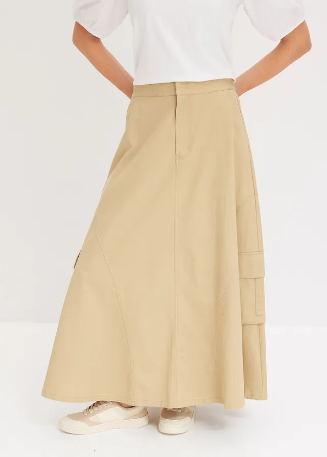 Cargo rok, Kleur: groenbeige