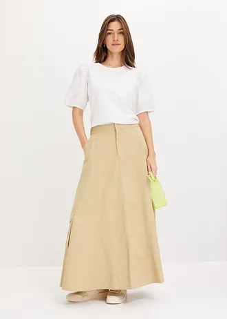 Shirt met ballonmouwen, Kleur: wit