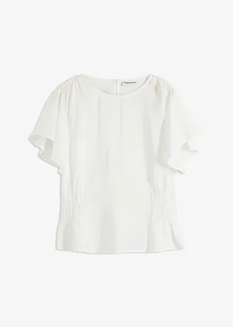 Blousetop van een zachte viscose-mix • wolwit • bonprix online shop