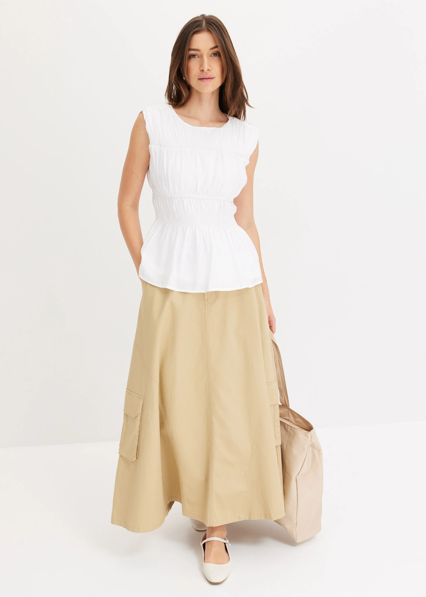 Cargo rok • groenbeige • bonprix online shop
