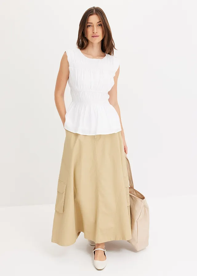 Cargo rok, Kleur: groenbeige