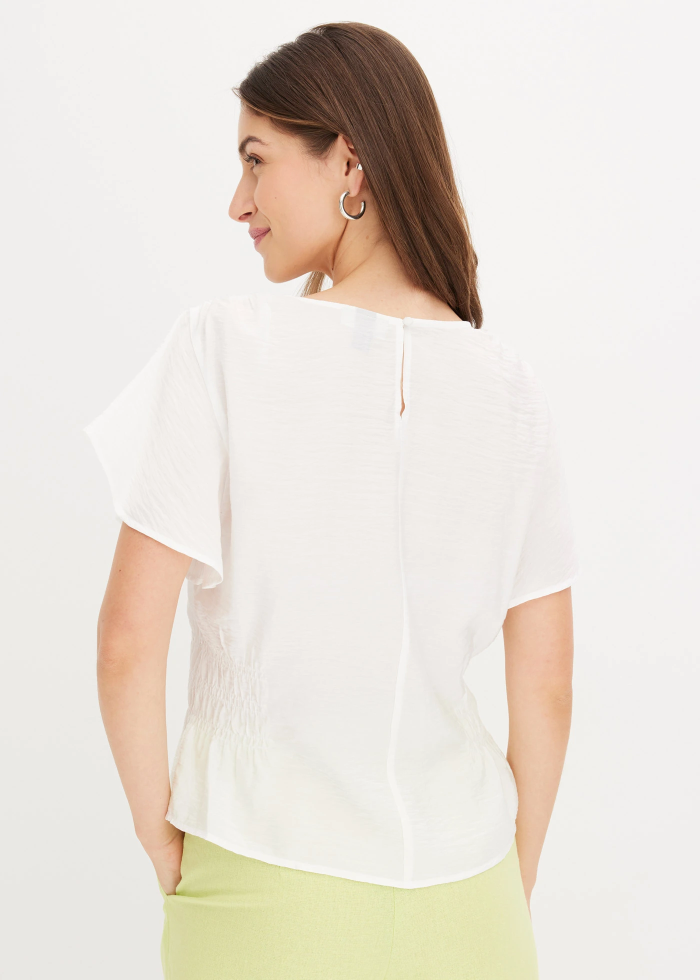 Blousetop van een zachte viscose-mix • wolwit • bonprix online shop