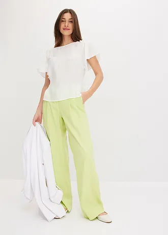 Blousetop van een zachte viscose-mix • wolwit • bonprix online shop