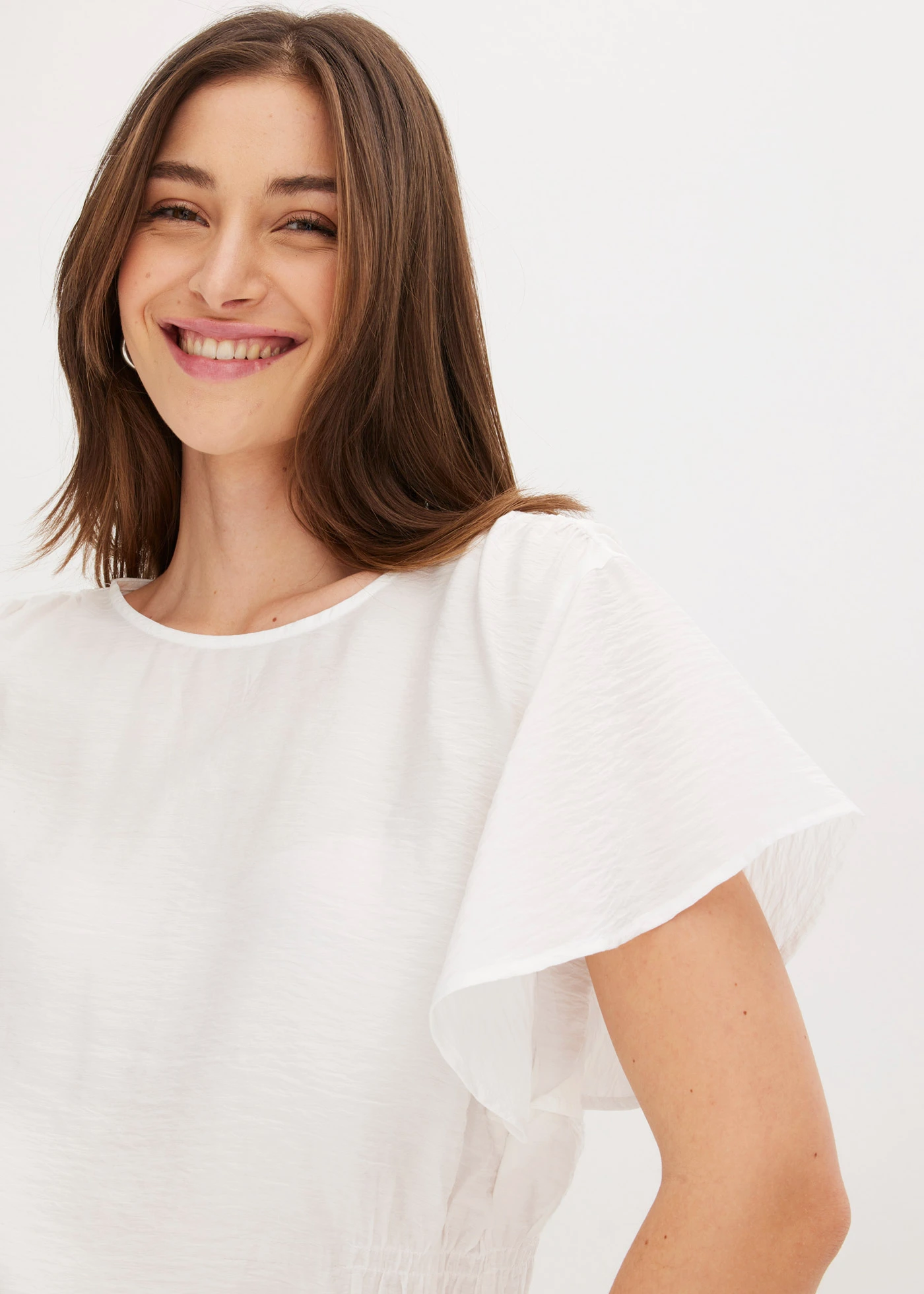 Blousetop van een zachte viscose-mix • wolwit • bonprix online shop