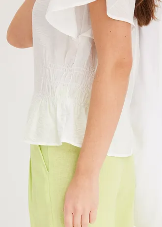 Blousetop van een zachte viscose-mix • wolwit • bonprix online shop