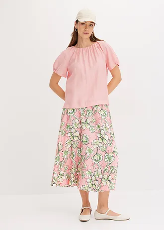 Halenka z materiálu s mačkanou strukturou • jemně růžová • bonprix obchod