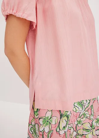 Halenka z materiálu s mačkanou strukturou • jemně růžová • bonprix obchod