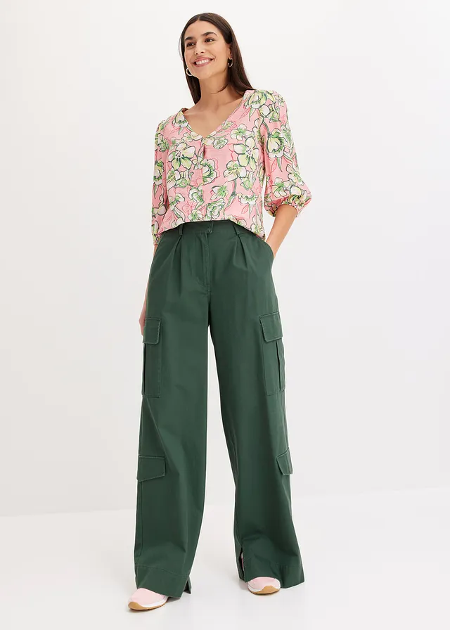 Pantalon cargo 100% coton • vert feuille • product-page.page-title-suffix