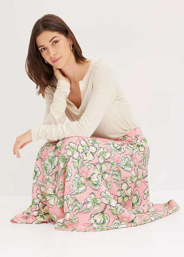 Midi rok van een soepele viscosemix • soft roze • product-page.page-title-suffix
