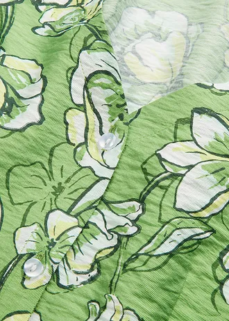 Blouse van een fijne viscosemix • klavergroen gebloemd • bonprix online shop