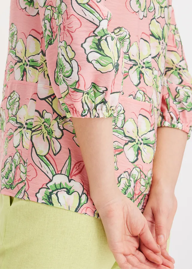 Blouse van een fijne viscosemix • soft roze gebloemd • product-page.page-title-suffix
