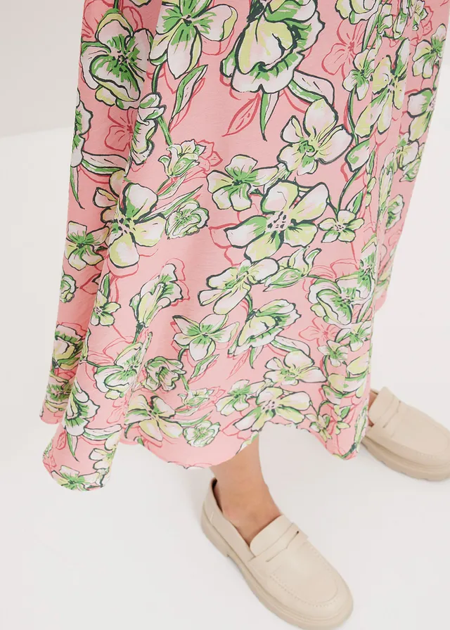 Midi rok van een soepele viscosemix • soft roze • product-page.page-title-suffix