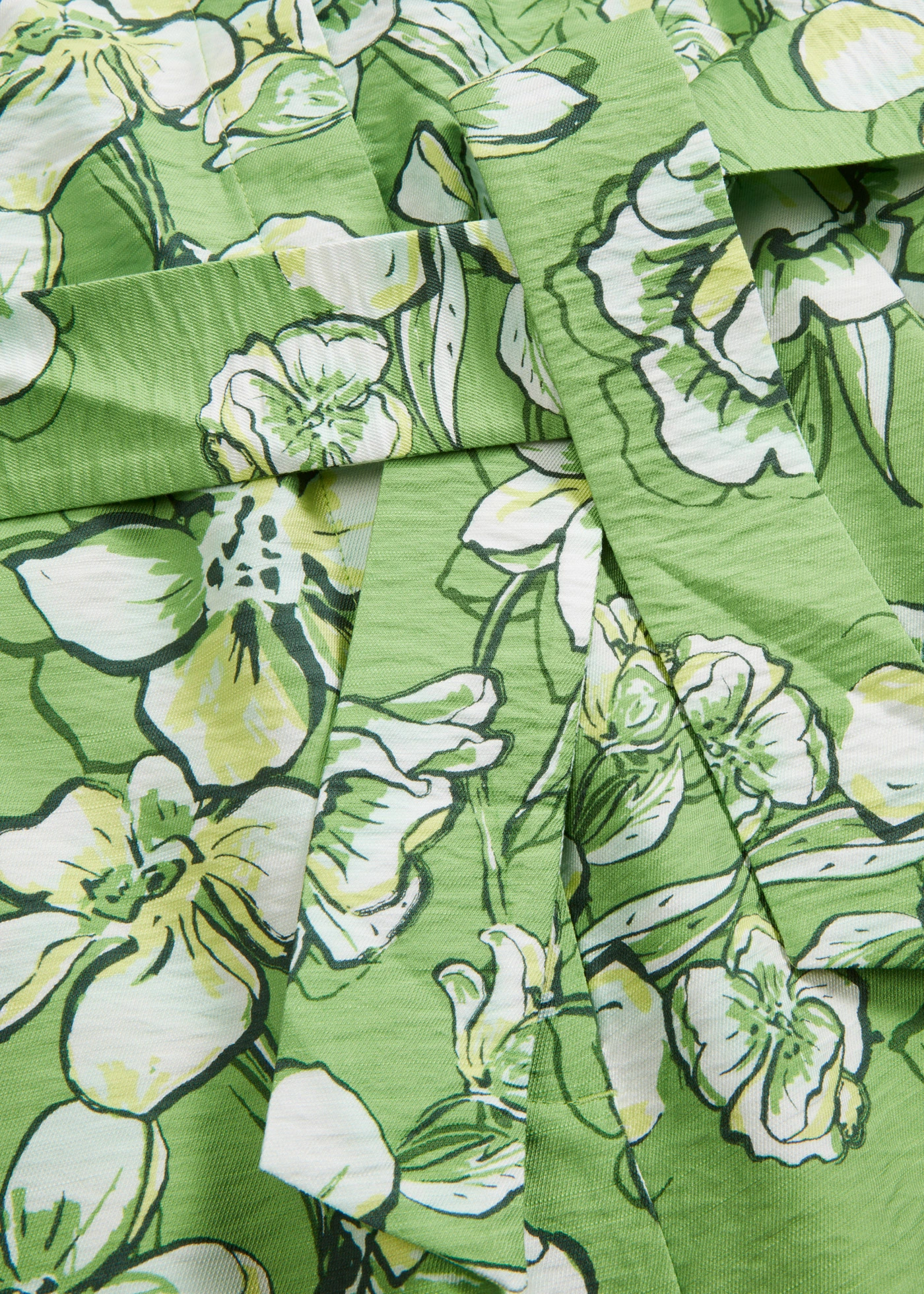 Jumpsuit van vloeiende viscosemix • klavergroen gedessineerd • bonprix online shop