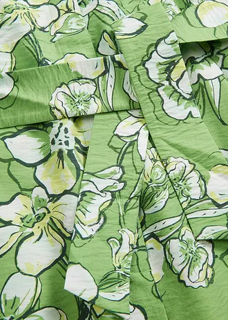 Jumpsuit van vloeiende viscosemix • klavergroen gedessineerd • bonprix online shop