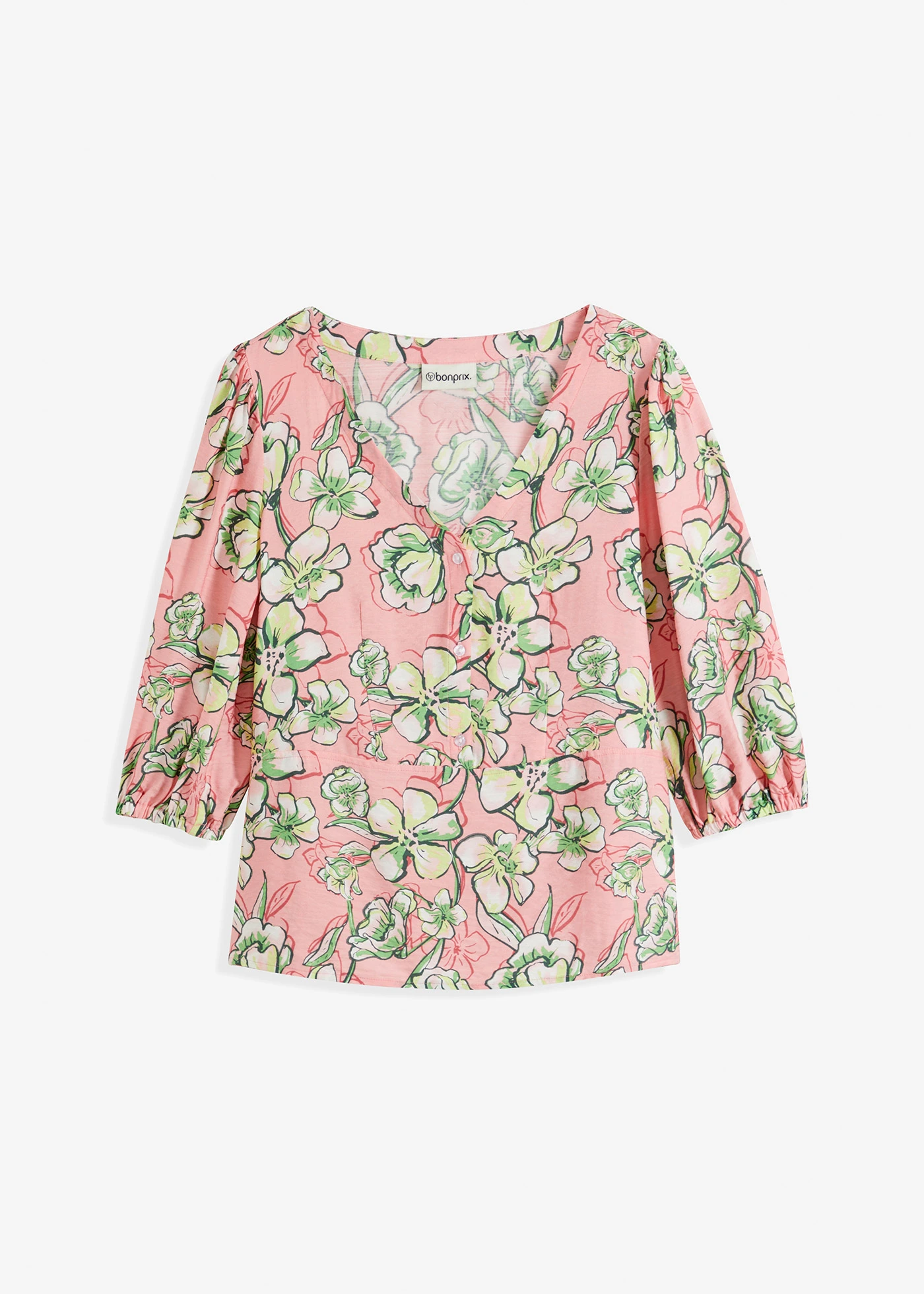 Blouse van een fijne viscosemix • soft roze gebloemd • bonprix online shop