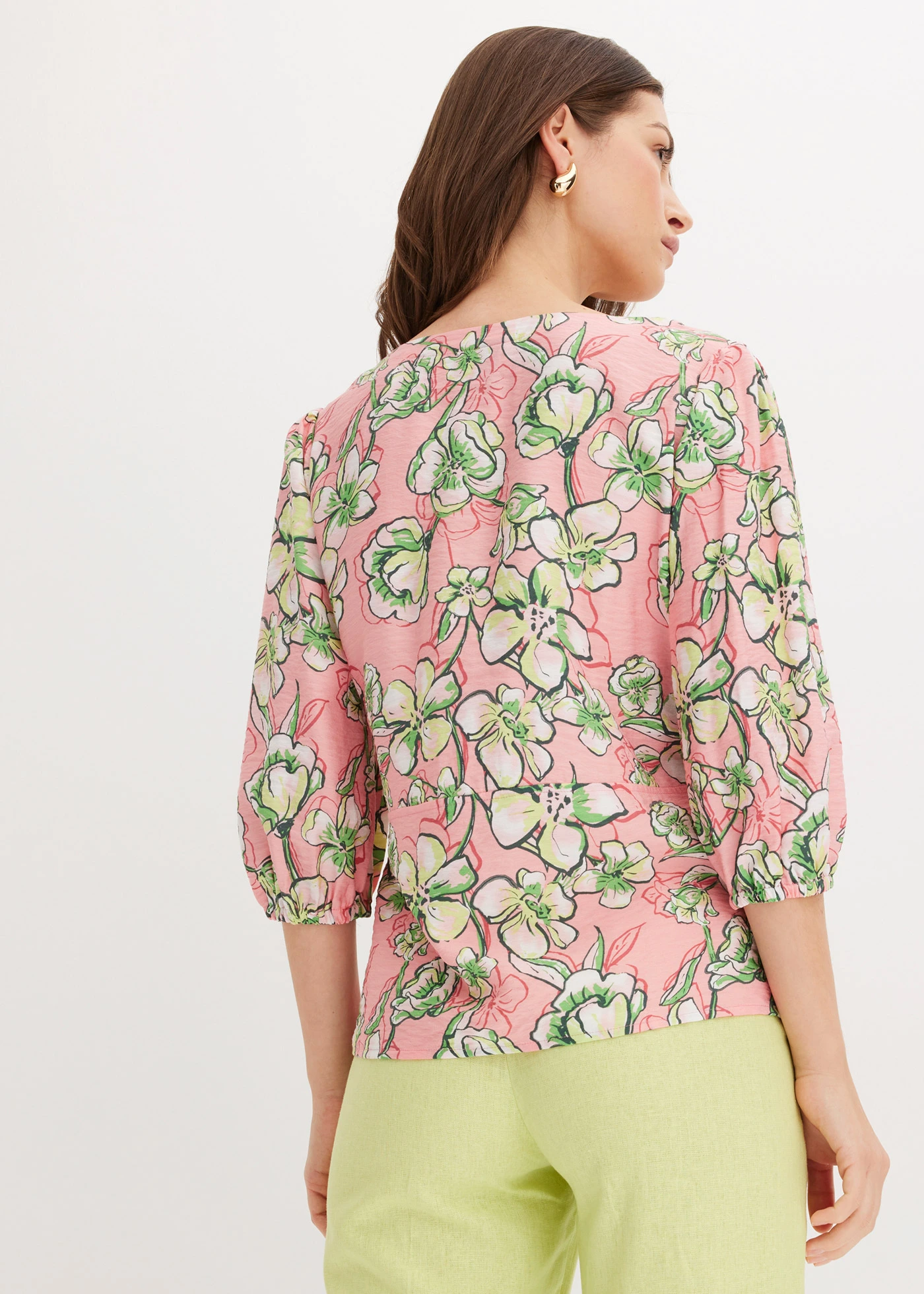 Blouse van een fijne viscosemix • soft roze gebloemd • bonprix online shop