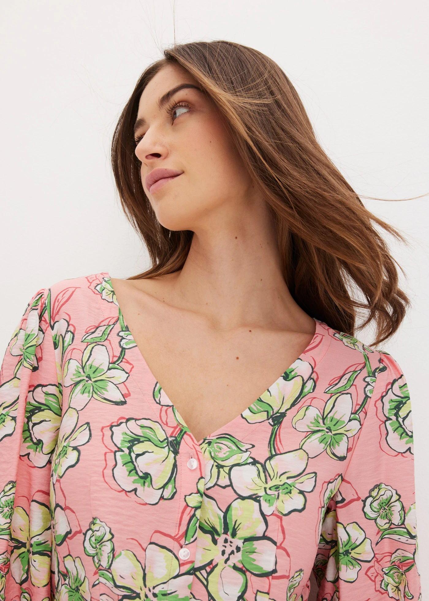 Blouse van een fijne viscosemix • soft roze gebloemd • bonprix online shop