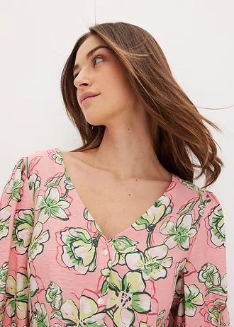 Blouse van een fijne viscosemix • soft roze gebloemd • bonprix online shop