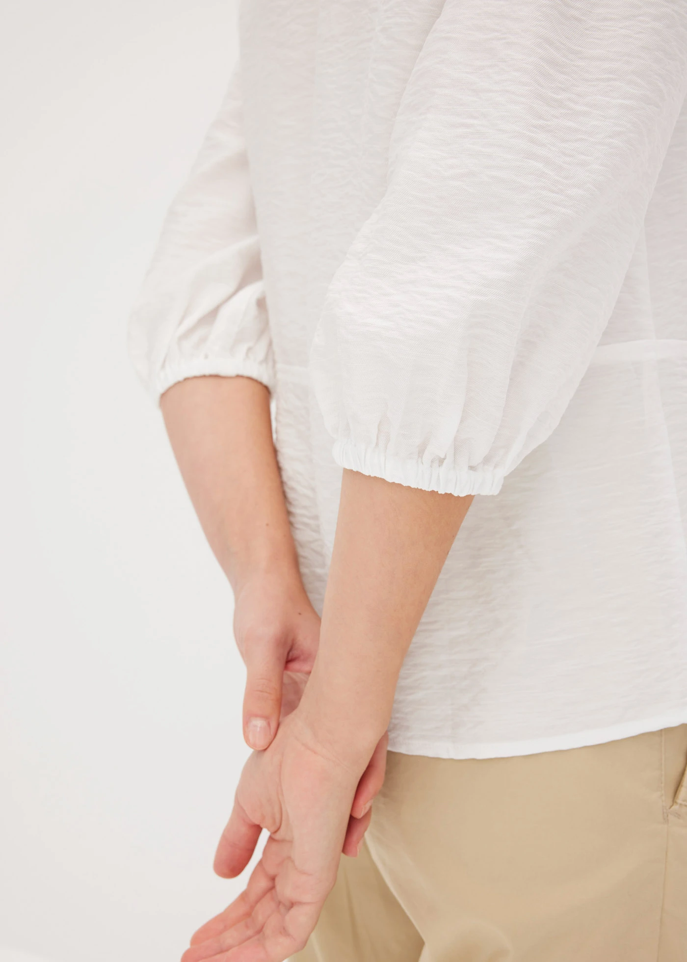 Blouse van fijne viscosemix • wolwit • bonprix online shop