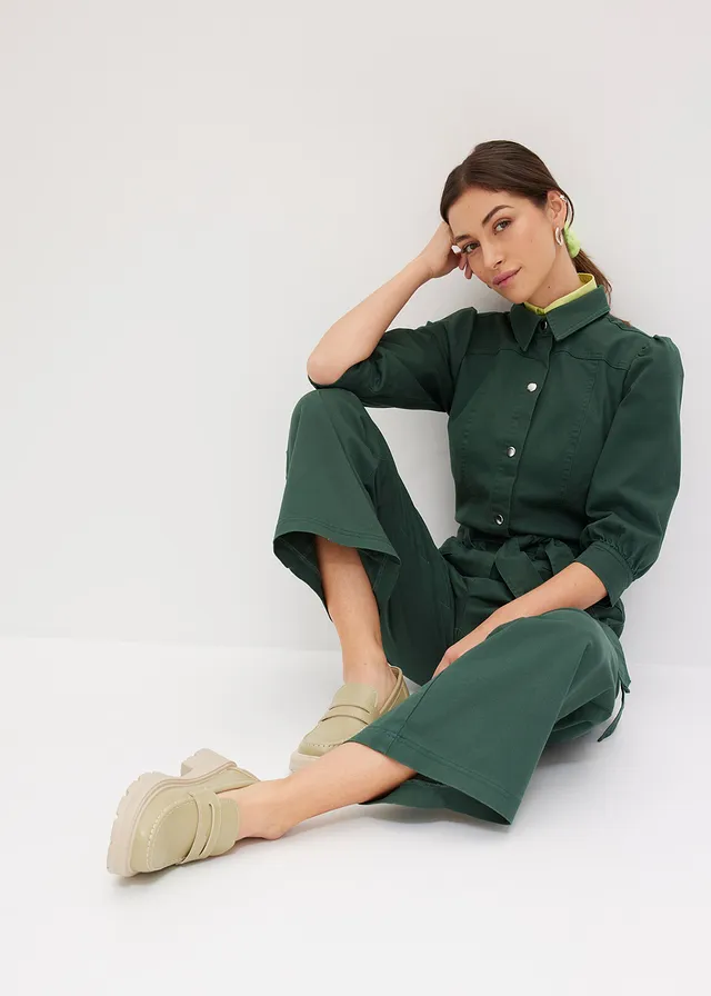 Jumpsuit met pofmouwen • schaduwgroen • product-page.page-title-suffix