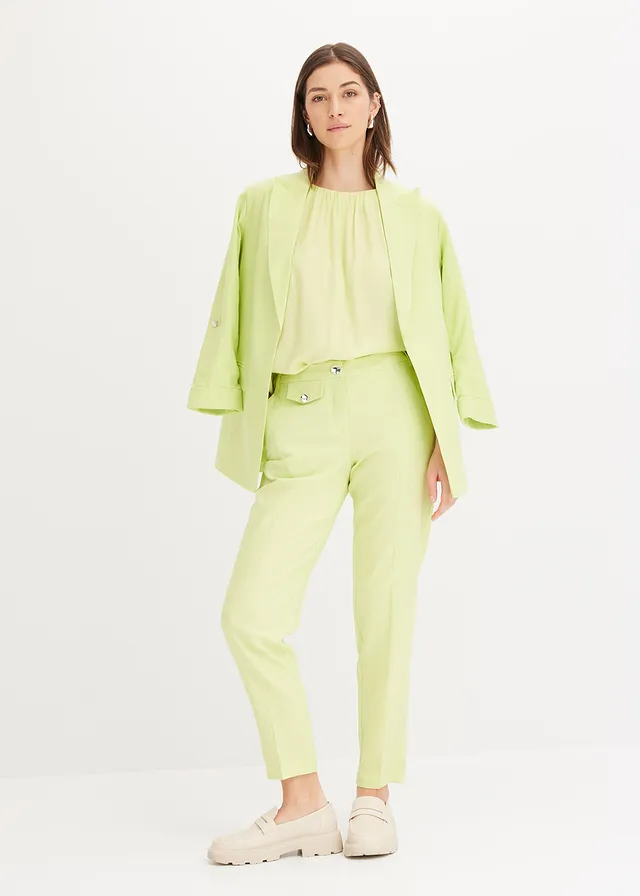 Blouse à effet froissé texturé, Couleur: vert menthe