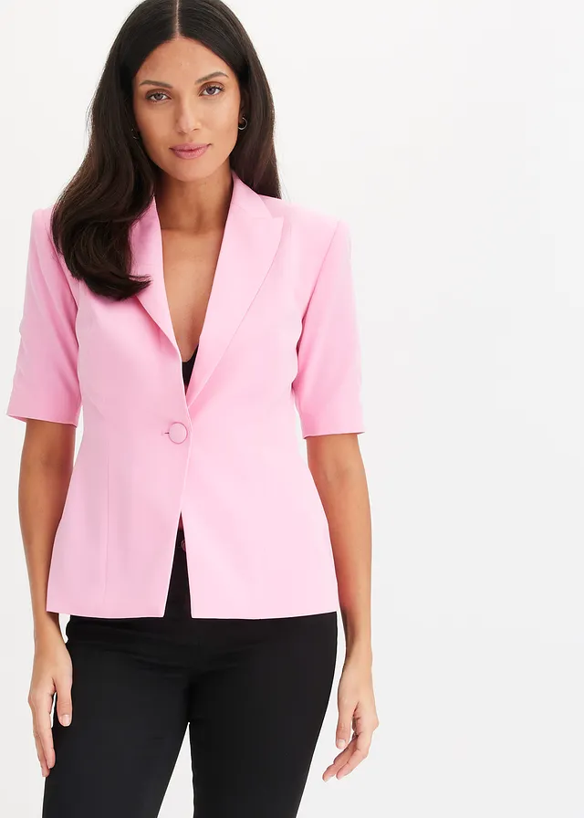 Zandloper blazer, Kleur: roze