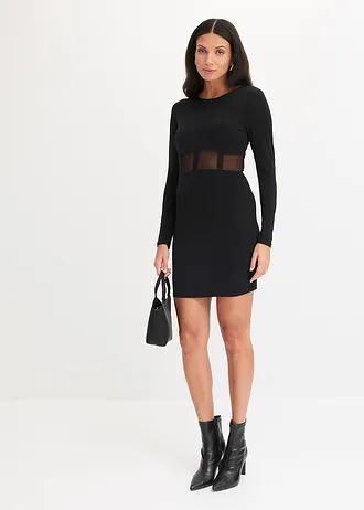 Accentuerende mini jurk • zwart • bonprix online shop