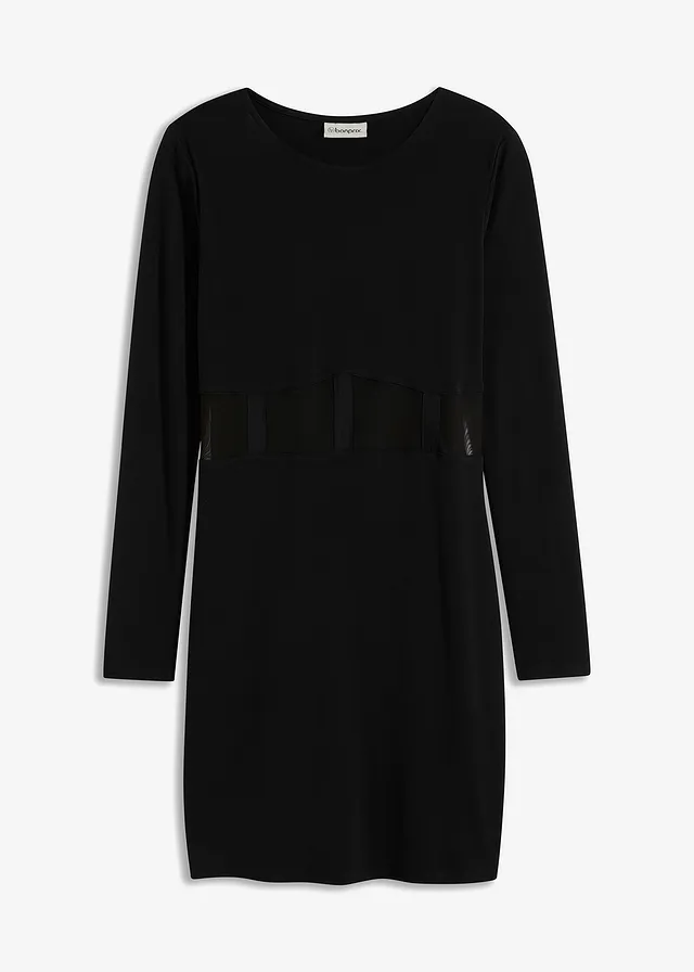 Accentuerende mini jurk • zwart • bonprix online shop