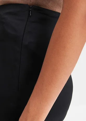 Midi rok van vloeiend satijn • zwart • bonprix online shop