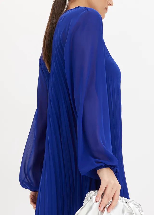 Robe courte plissée en mousseline • bleu • product-page.page-title-suffix