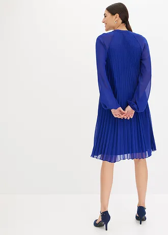 Minišaty s plisováním, z jemného šifonu • modrá • bonprix obchod
