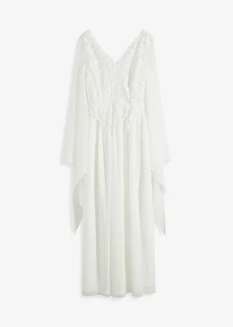 Trouwjurk van chiffon met kant • wolwit • bonprix online shop