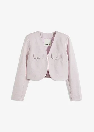 Korte blazer van bouclé • lila gemêleerd • bonprix online shop