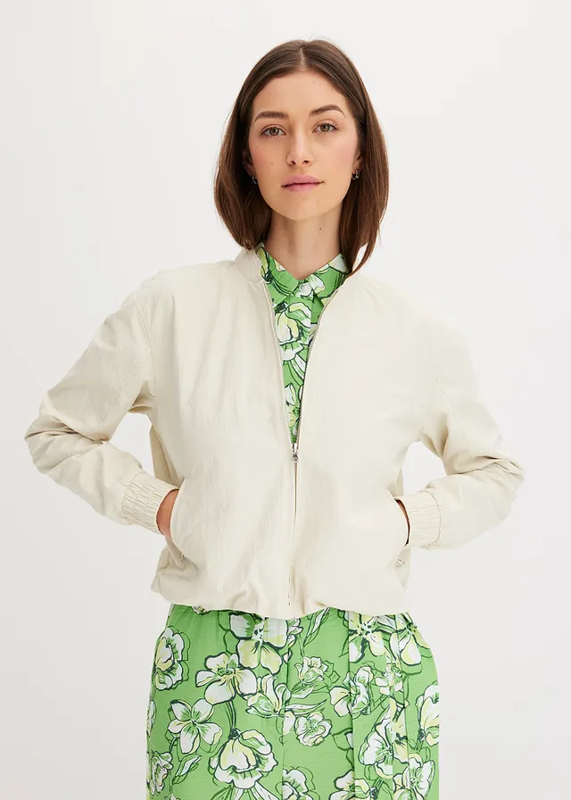 Bluzon soft scurt, culoare: bej natur