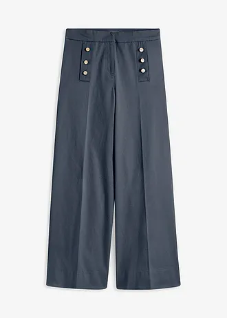 Keprové kalhoty s ozdobnými knoflíky • noční modrá • bonprix obchod