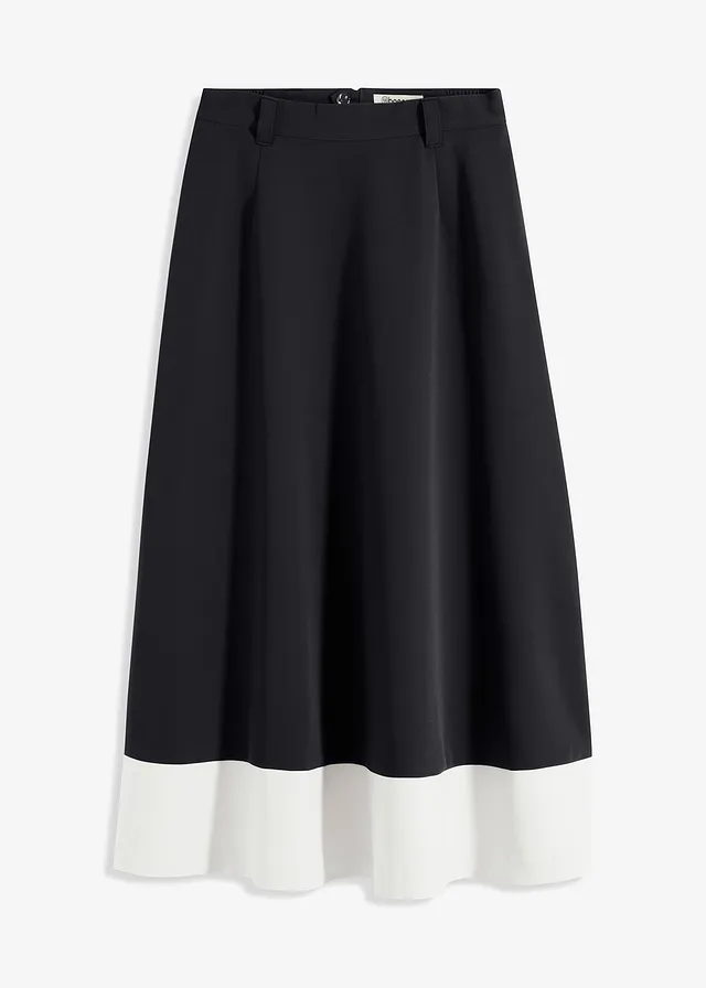 Maxi rok • zwart/wolwit • bonprix online shop