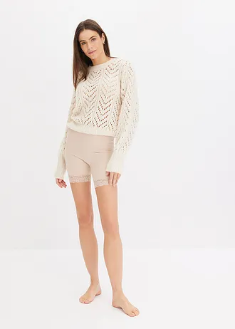 Cycliste anti-frottement en matière rafraîchissante, Couleur: beige craie