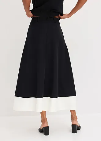 Maxi rok • zwart/wolwit • bonprix online shop
