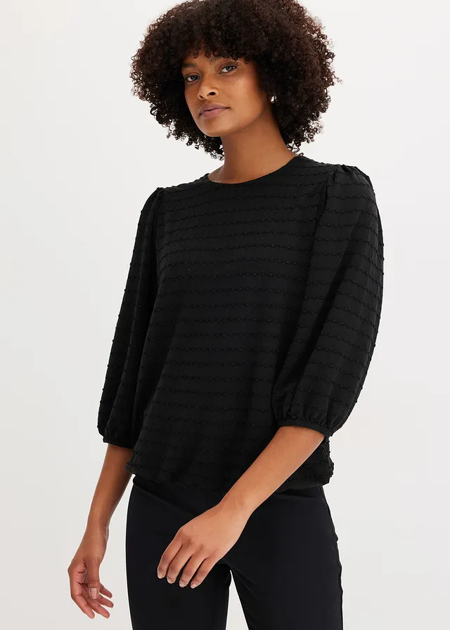 Shirt tuniek met structuur • zwart • product-page.page-title-suffix